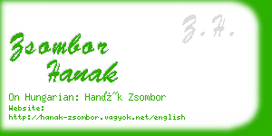 zsombor hanak business card